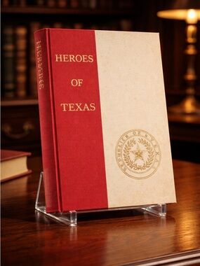 VINTAGE- Hero’s of Texas Hardback Book with Paper Cover - Stephen F Austin